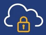Icona nuvola del cloud con lucchetto