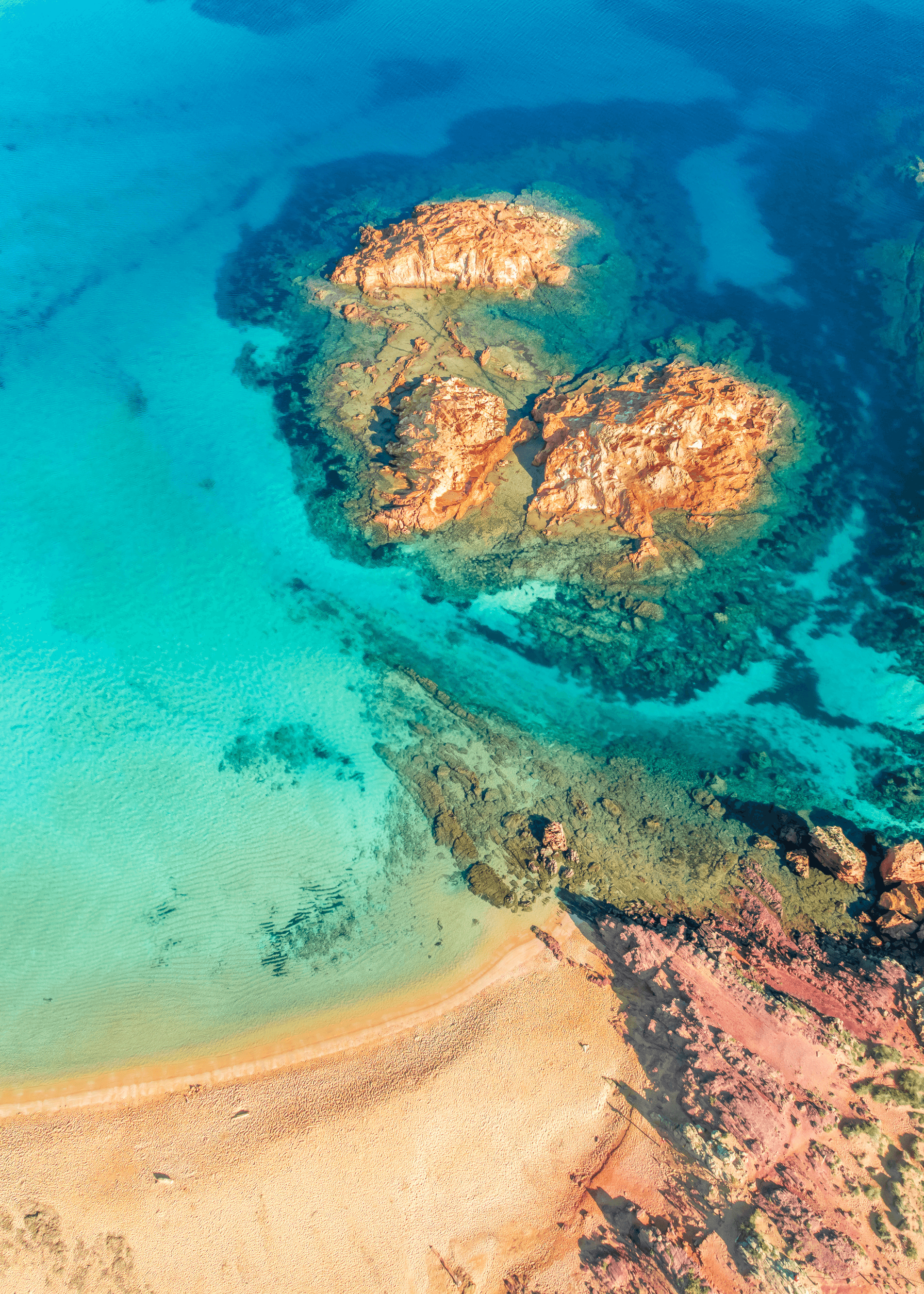 vista de una playa desde arriba