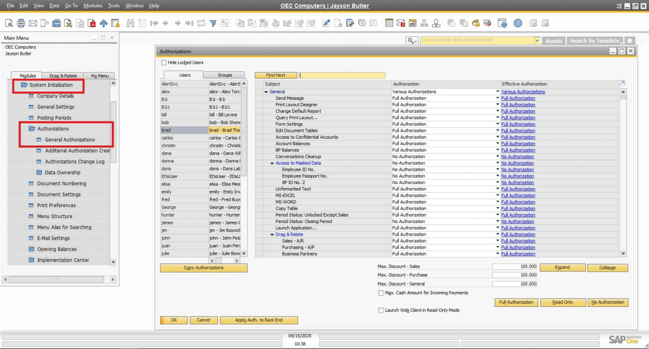 main menu program